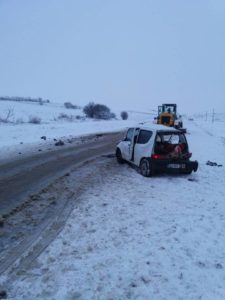 pe traseul Sărătenii Vechi, în apropierea s. Verejeni raionul Telenești s-a produs un accident rutier