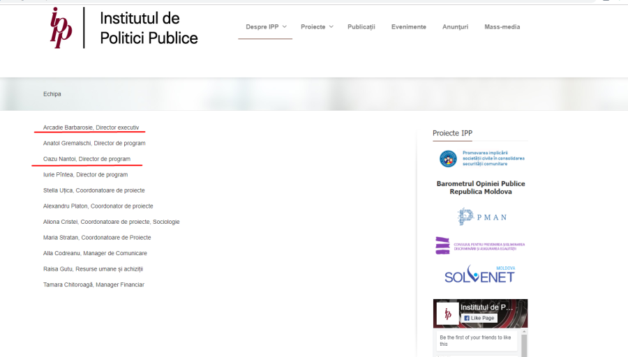 IPP arcadie barbarosie, pas maia sandu, oazu nanotoi blocul acum, sondaje moldova