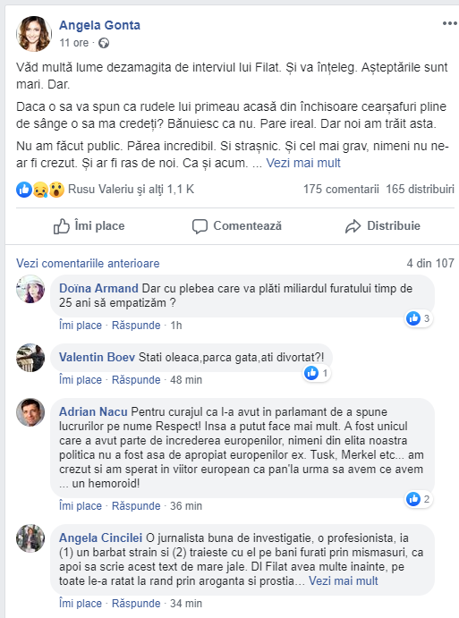 facebook angela gonta, vlad filat tv8, politica moldova, pldm filat șor, plahotniuc pdm,