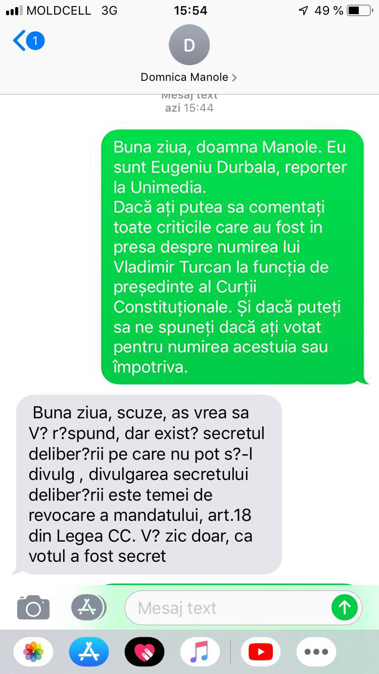 Domnica Manole, Curtea Constitutionala, CC, Vladimir Turcan