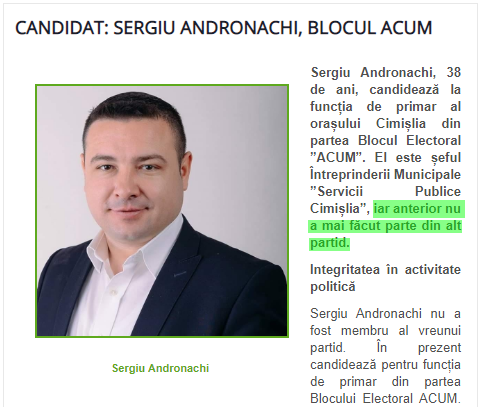 Sergiu Andronache Moldova Curată