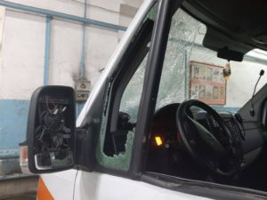 Ambulanță distrusă