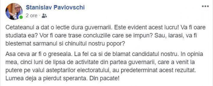 Pavlovschi, Platforma DA