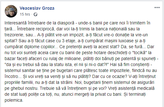 Mesaj Pentru DiasporÄƒ De La Un Salariat Din Moldova Voi AÈ›i PlÄƒtit Vreun Impozit È™tiri Din Moldova