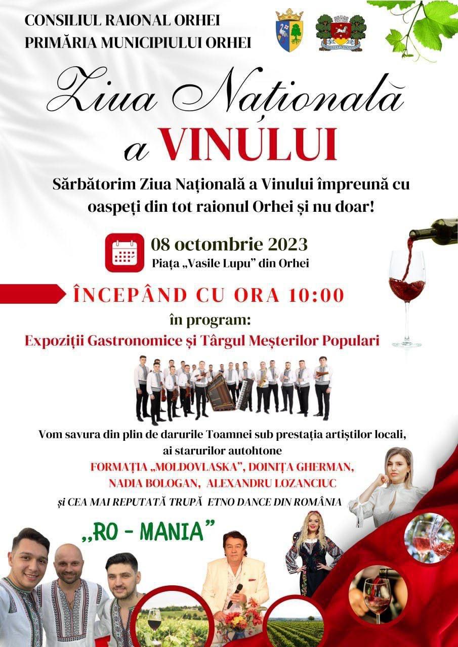Municipiul Orhei, pregătit de sărbătoare! De “Ziua Națională a Vinului” își așteaptă oaspeții în spiritul tradițiilor și cu muzică bună
