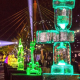 Sculpturi de gheață expuse la Festivalul internațional din Jelgava, cu lumini și instalații speciale
