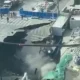 Surpare masivă a terenului înghite un drum și clădiri în Shanghai, formând un crater mare