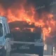 Un microbuz a fost parțial distrus de un incendiu în Bălți