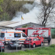 VIDEO // Incendiu pe Calea Orheiului din Chișinău. Un hambar de circa 100 m², cuprins de flăcări