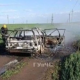 Un Volkswagen a fost distrus de flăcări pe un câmp din regiunea transnistreană