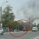 O locomotivă a luat foc în apropierea stației Visterniceni din Chișinău