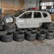 FOTO // Serviciul Vamal a depistat un lot de anvelope fără acte la intrarea în orașul Rîșcani