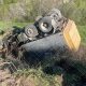 FOTO // O autospecială de gunoi s-a răsturnat în raionul Rîbnița