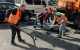 FOTO // Chișinăul în șantier: Peste 4 mii de m² de drumuri reparate și mii de metri de marcaj rutier aplicat într-o săptămână