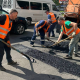 FOTO // Chișinăul în șantier: Peste 4 mii de m² de drumuri reparate și mii de metri de marcaj rutier aplicat într-o săptămână