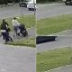 VIDEO // O mamă cu un copil în cărucior a fost lovită de doi tineri pe trotinetă electrică în Chișinău