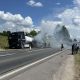 Incendiu la o cisternă cu 30 de tone de motorină la Sîngerei. Detalii de la IGSU