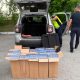 VIDEO // Peste 100 000 de țigarete fără acte, depistate într-o Dacia Duster în apropiere de Comrat